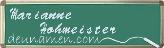 Marianne Hohmeister Visitenkarte